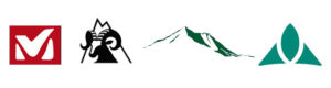 a collection of mountain logos