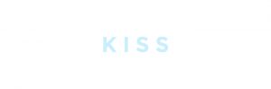 KISS in blue letters