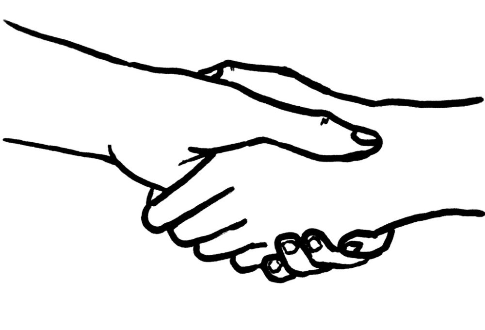 Sketch of a handshake