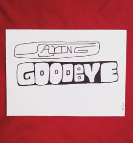 Postcard with handlettering - saying goodbye
