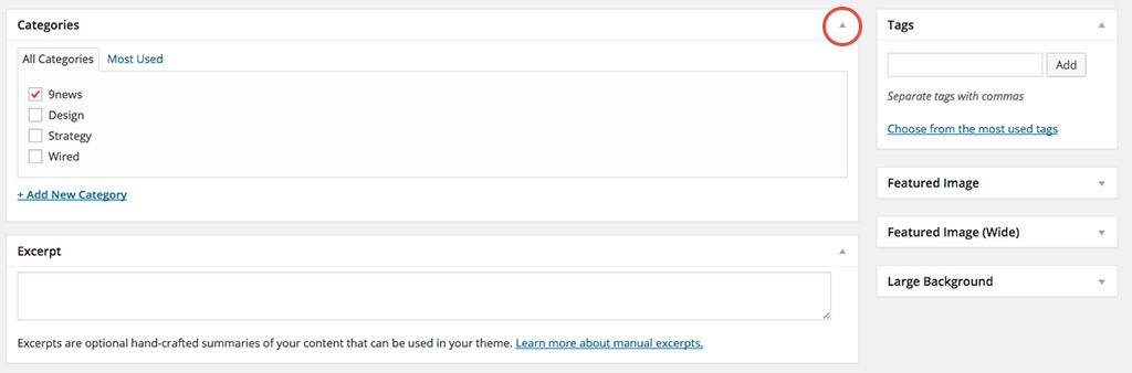Drag and drop WordPress interface