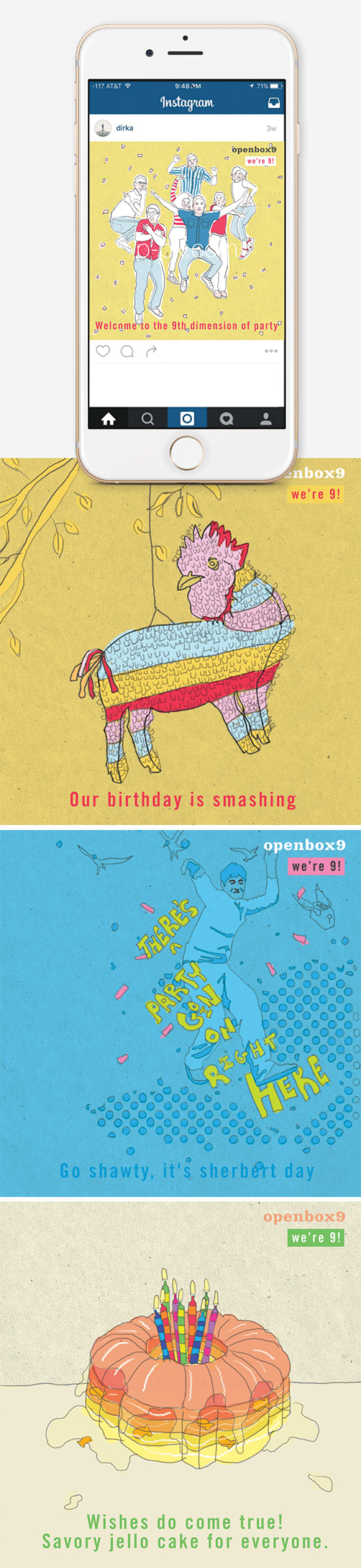 Openbox9 Birthday design for social media