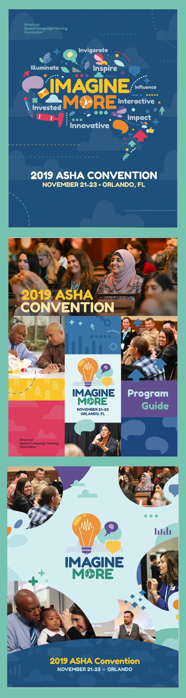 ASHA 2019 Convention Program Guide Cover Designs