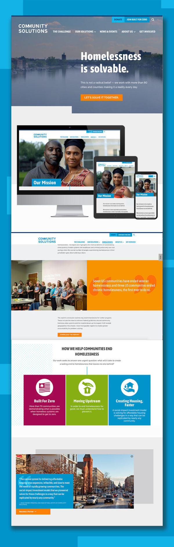 Screenshots of web design