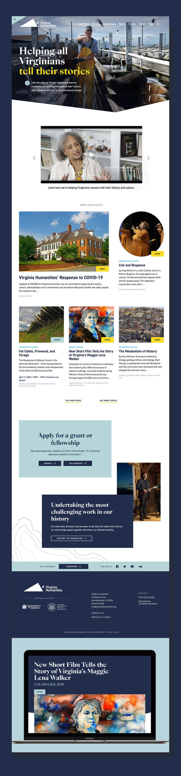 Virginia Humanities Web Design