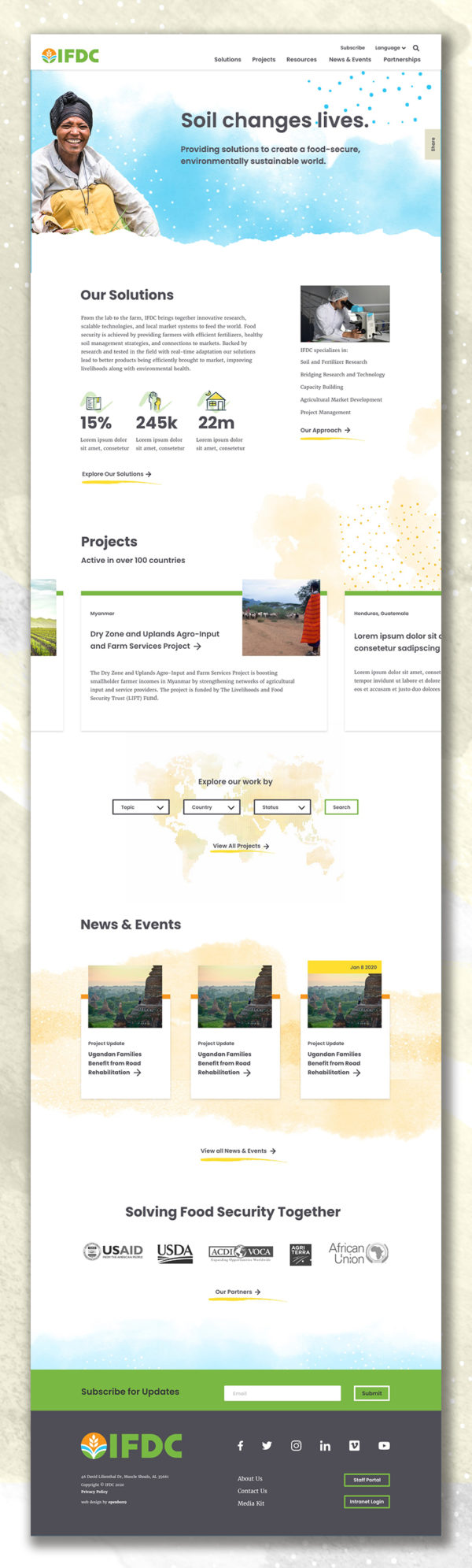 International Fertilizer Development Center Website Design