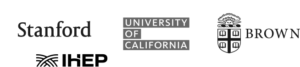 Logos of Stanford, University of California, IHEP, Brown University