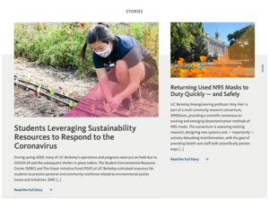 University of California - Sustainability Annual Report - Stories posts