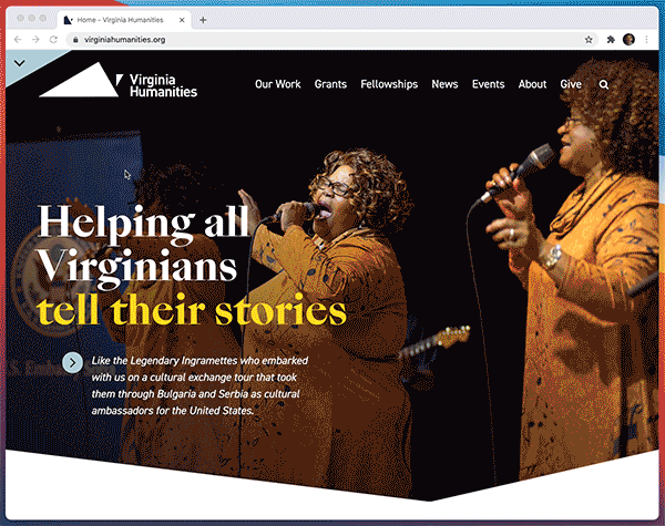Virginia Humanities - Network dropdown