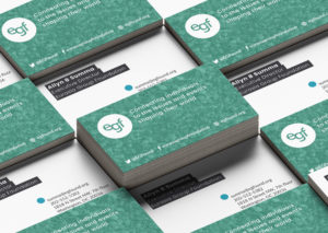 EGF business cards in a grid