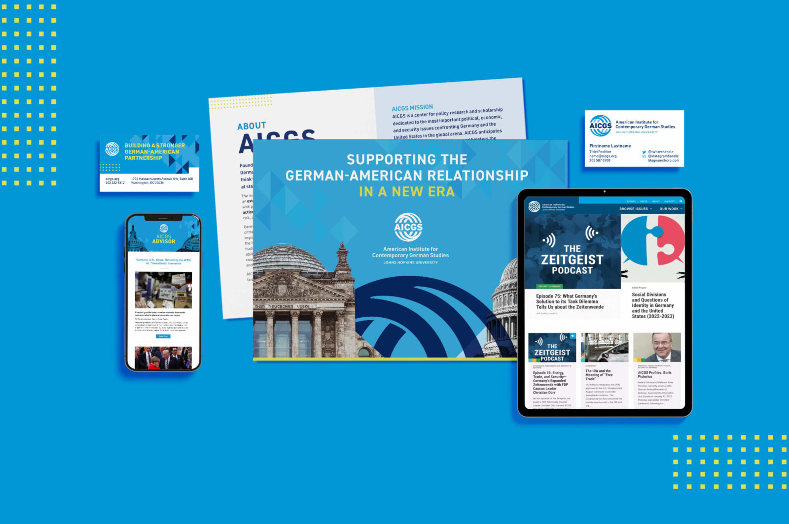 AICGS web and print material designed by ob9