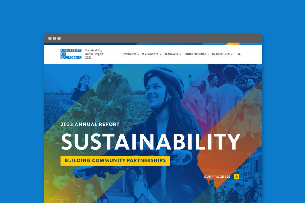 University of California Annual Report Website Design.