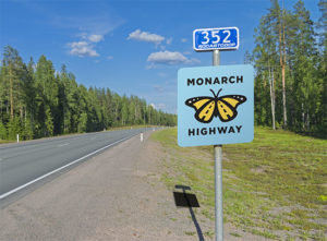 National Wildlife Federation Monarch Butterfly Highway Sign