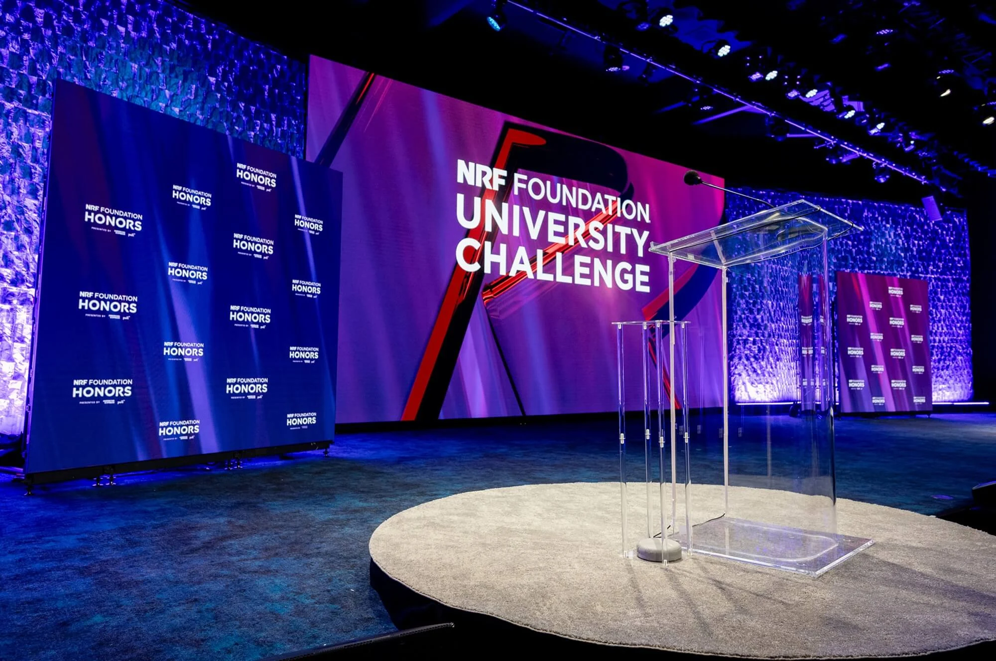 Main screen design and two side panels/step and repeats for the NRF Foundation Honors 2026.