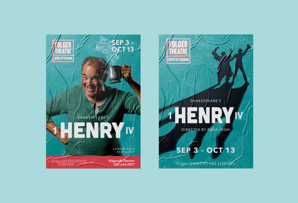 Theme posters created for Henry IV play, both post production photography and preproduction illustration.