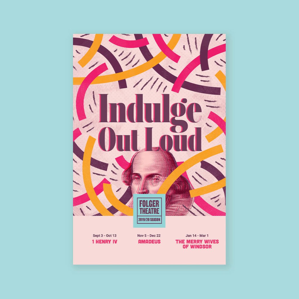Artwork concept for Indulge Out Loud not selected by the client.
