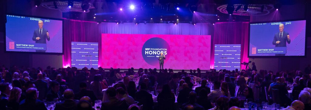 NRF Foundation Honors 2024 event stage and backdrop design