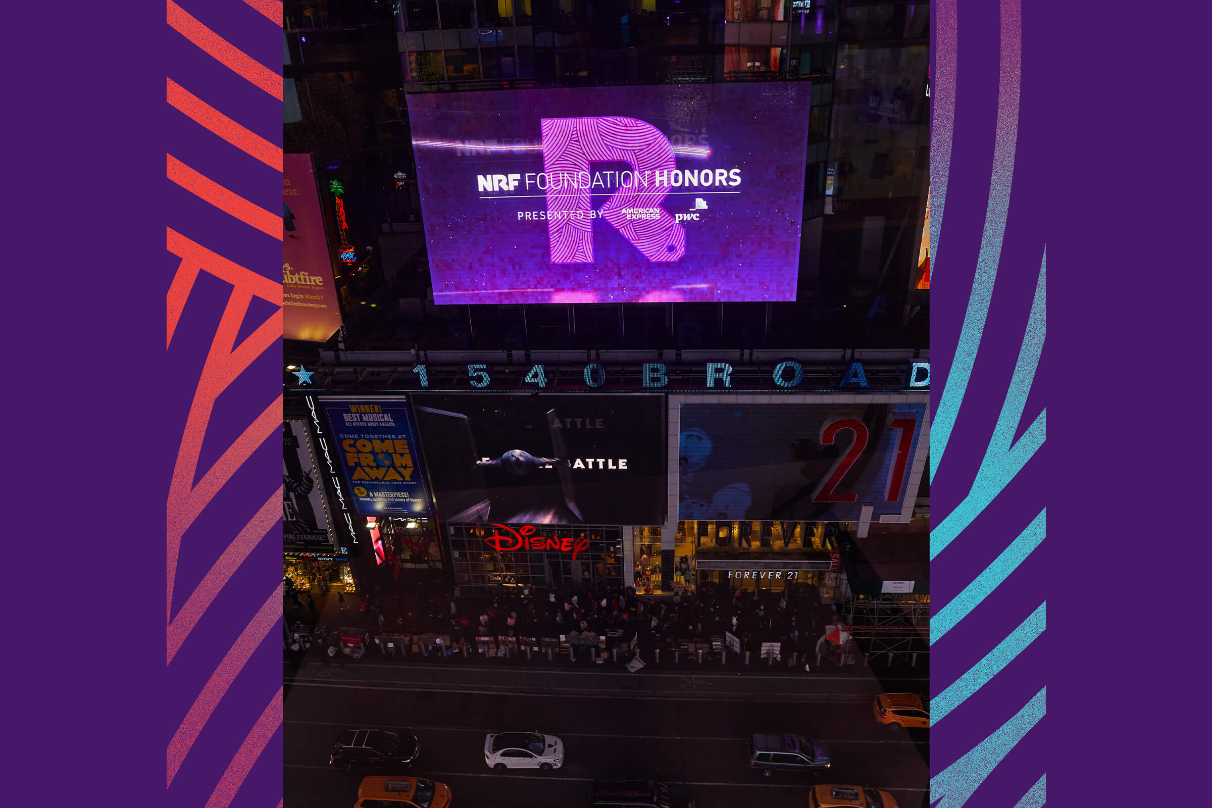 Digital sign/ad in center of Time Square
