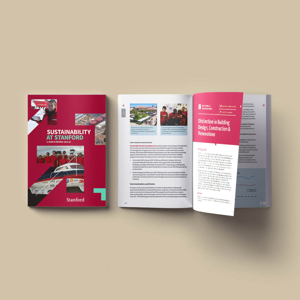 Stanford Annual Report Design Sample