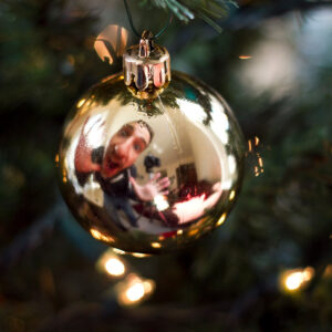 Reflection in a Christmas ornament