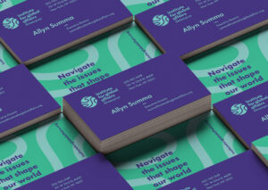 IGA business card design, front and back