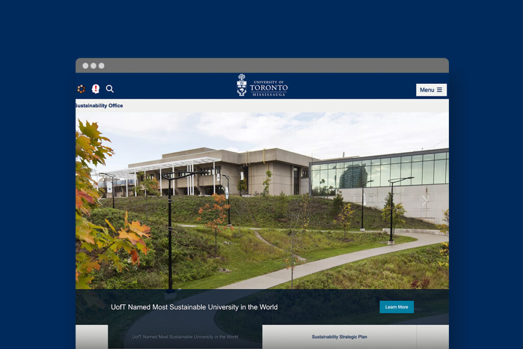 University of Toronto sustainability website